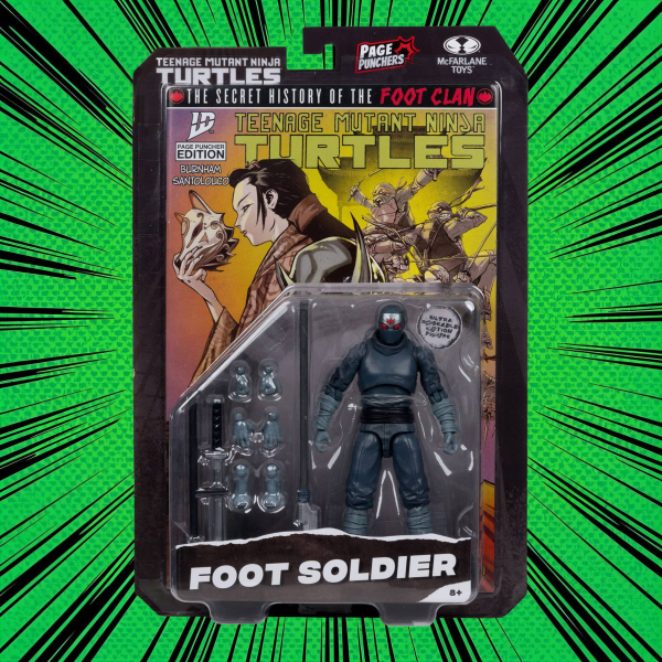 McFarlane TMNT Page Punchers Foot Soldier Actionfigur mit Comic 14cm 2025